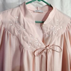 Miss Elaine Robe Lg. Womens Pink Fleece Embroidery